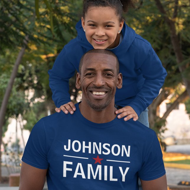 Camiseta Nombre de familia Estilo de banner político Oscuro (Subido por el creador)