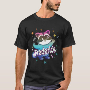 Camiseta Nombre De Federico Con Raccoon