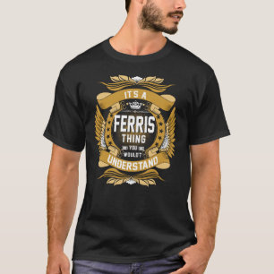 Camiseta Nombre de FERRIS, escudo de nombre de familia FERR