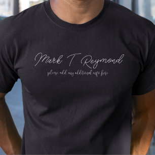 Camiseta Nombre de firma básico negro