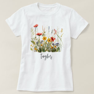 Camiseta nombre de flor silvestre