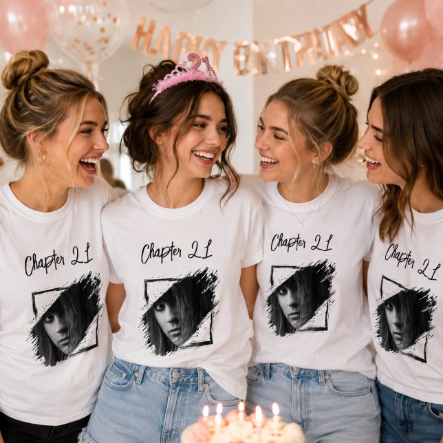 Camiseta Nombre de foto cumpleaños 21 (Subido por el creador)