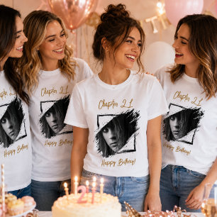 Camiseta Nombre de foto cumpleaños 21