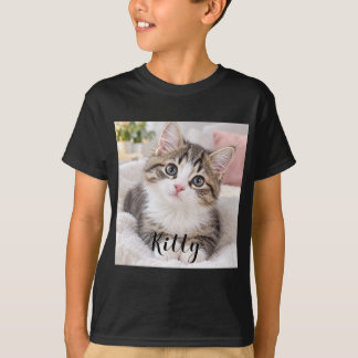 Camiseta Nombre de foto de mascota personalizada gato lindo