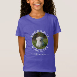 Camiseta Nombre de foto de perro blanco Personalizado de pi