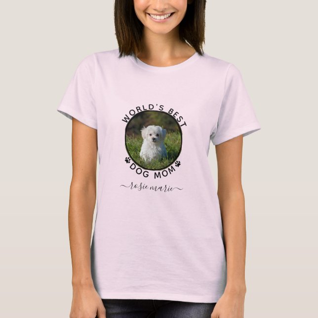 Camiseta Nombre de foto de perro lindo Pintura negra Person (Anverso)
