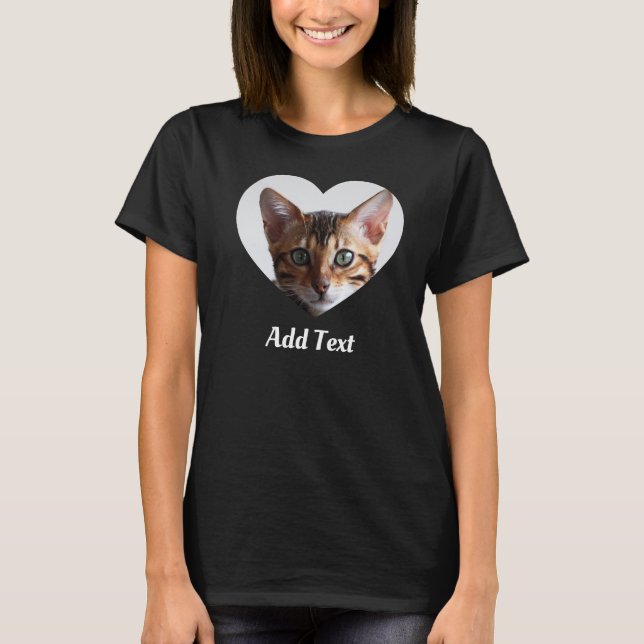 Camiseta Nombre de foto personalizado Texto Mascota persona (Anverso)