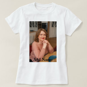 Camiseta Nombre de foto personalizado Texto personalizado h