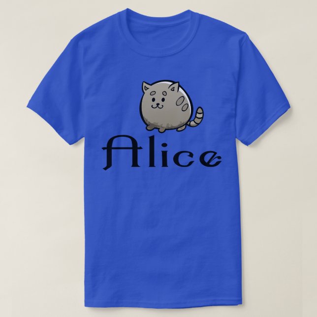 Camiseta Nombre de gato de corte 2 (Diseño del anverso)