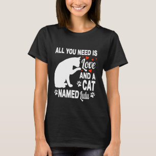 Camiseta Nombre de gato personalizado Lulu gatito lindo ama