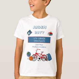 Camiseta Nombre de graduación elemental parcial  Año  Escue