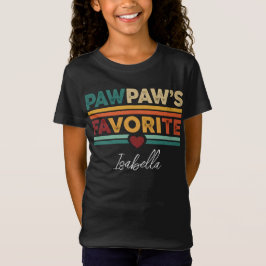 Camiseta Nombre de guión simple moderno retro favorito de P