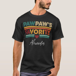 Camiseta Nombre de guión simple moderno retro favorito de P