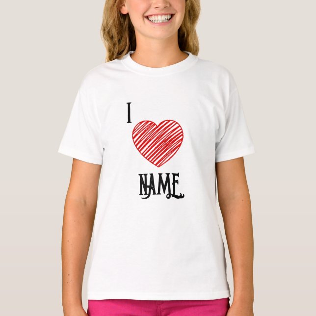 Camiseta Nombre de (H) del personalizado I (Anverso)