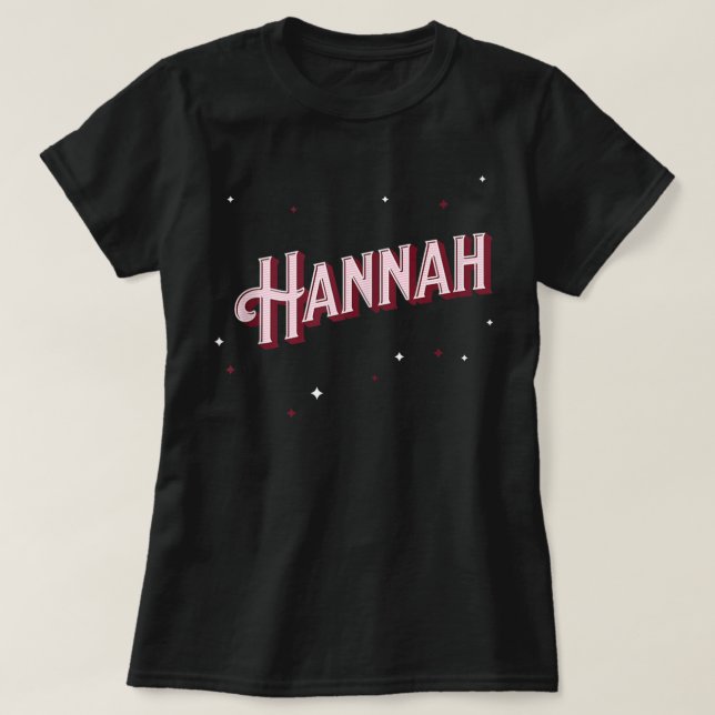 Camiseta Nombre de Hannah Tank Personalizado Superior (Diseño del anverso)