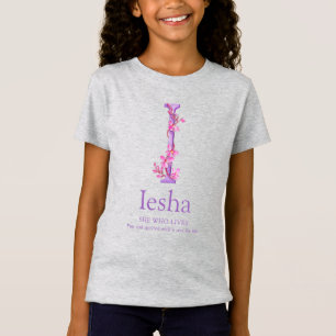 Camiseta Nombre de Iesha que significa letra torcida de orq