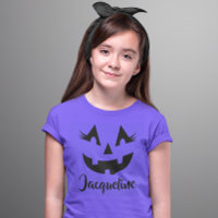 Nombre de Jack O Lantern femenino púrpura para niñ