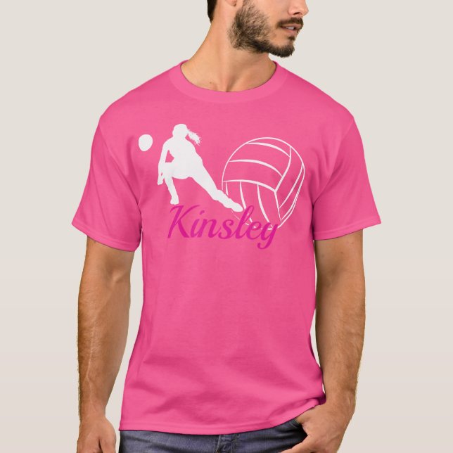 Camiseta Nombre de Kinsley Voleibol Personalizado (Anverso)