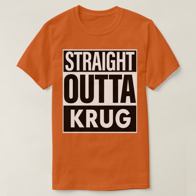 Camiseta Nombre de Krug Straight Outta Krug (Diseño del anverso)