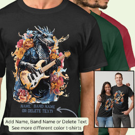 Camiseta Nombre de la banda del dragón del Naranja azul que