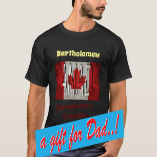 Camiseta Nombre de la bandera de Canadá impresionante