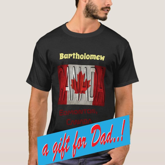 Camiseta Nombre de la bandera de Canadá impresionante (Subido por el creador)