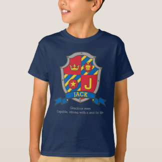 Camiseta Nombre de la carta de Jack J que significa escudo