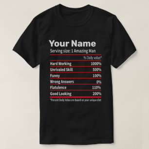 Camiseta Nombre de la definición personalizada de alimento