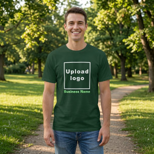 Camiseta Nombre de la empresa y logotipo Verde bosque pro