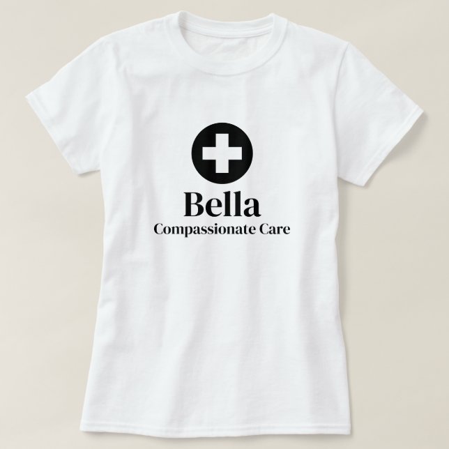 Camiseta Nombre de la enfermera personalizada (Diseño del anverso)