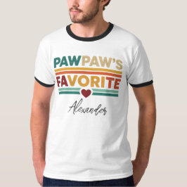Camiseta Nombre de la escritura moderna simple retro favori