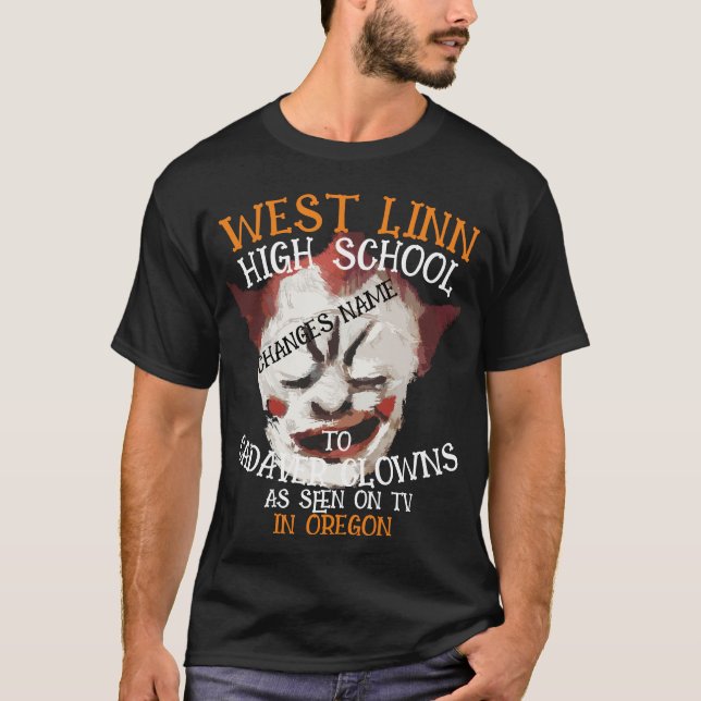 CAMISETA NOMBRE DE LA ESCUELA SECUNDARIA DE LA LÍNEA OCCIDE (Anverso)