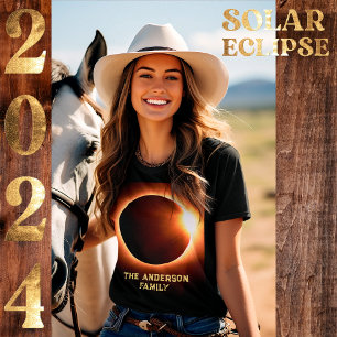 Camiseta Nombre de la familia del eclipse solar total 2024 