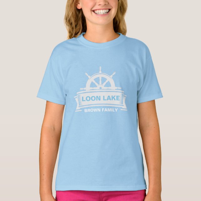 Camiseta Nombre de la familia del volante de la casa del la (Anverso)