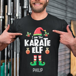 Camiseta Nombre de la familia elf de Karate que coincide co