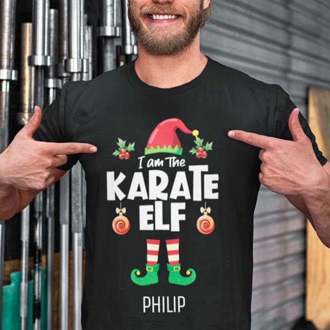 Camiseta Nombre de la familia elf de Karate que coincide co (Subido por el creador)