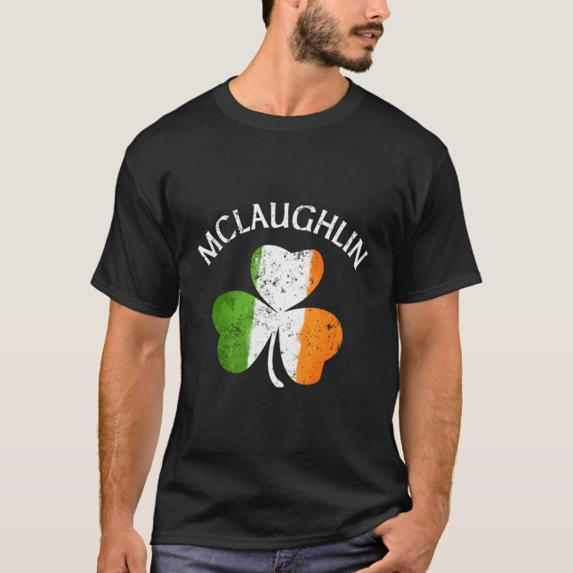 Camiseta Nombre de la familia irlandesa Mclaughlin (Anverso)