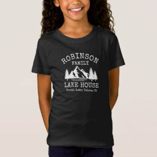 Camiseta Nombre de la familia Lake House Rústica Silhouette