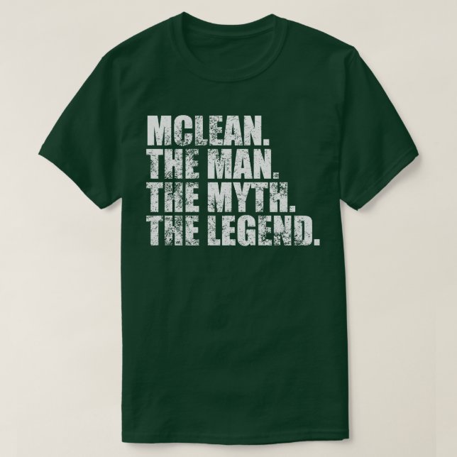 Camiseta Nombre de la familia Mclean Mclean Apellido Mclean (Diseño del anverso)