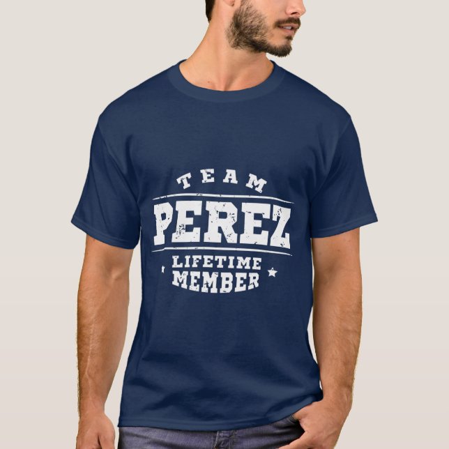 Camiseta Nombre de la familia orgullosa del miembro del equ (Anverso)