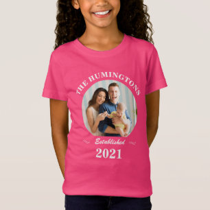 Camiseta Nombre de la familia personalizado, foto y año est