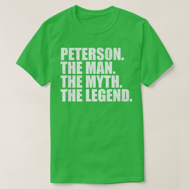 Camiseta Nombre de la familia Peterson Peterson Apellido Pe (Diseño del anverso)