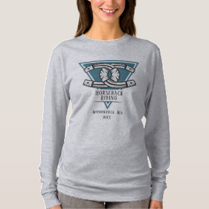 Camiseta Nombre de la fecha de la ubicación de la equitació