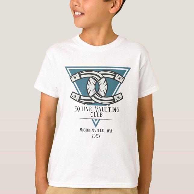 Camiseta Nombre de la fecha de la ubicación de la equitació (Anverso)