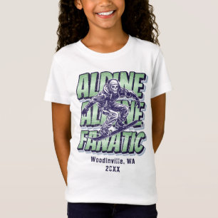 Camiseta Nombre de la fecha de la ubicación del Snowboardin