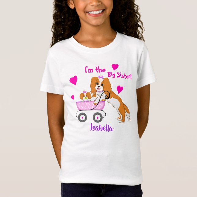 Camiseta Nombre de la hermana mayor Cavalier King Charles S (Anverso)