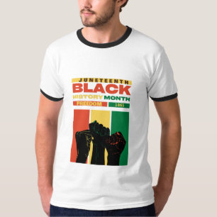 Camiseta nombre de la historia de la libertad negra en áfri