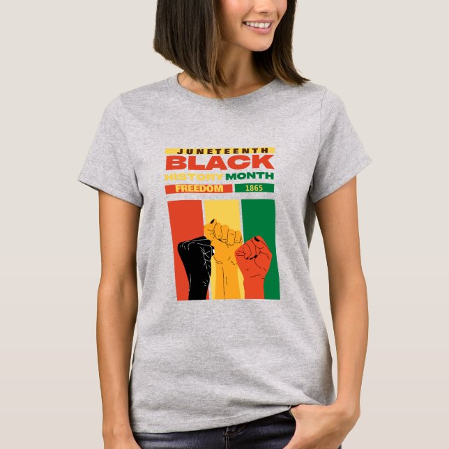 Camiseta nombre de la historia de la libertad negra en áfri (Anverso)