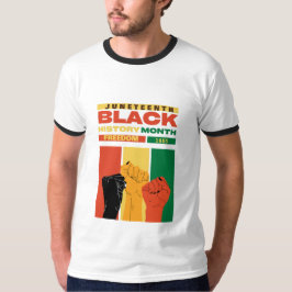 Camiseta nombre de la historia de la libertad negra en áfri