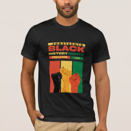 Camiseta nombre de la historia de la libertad negra en áfri